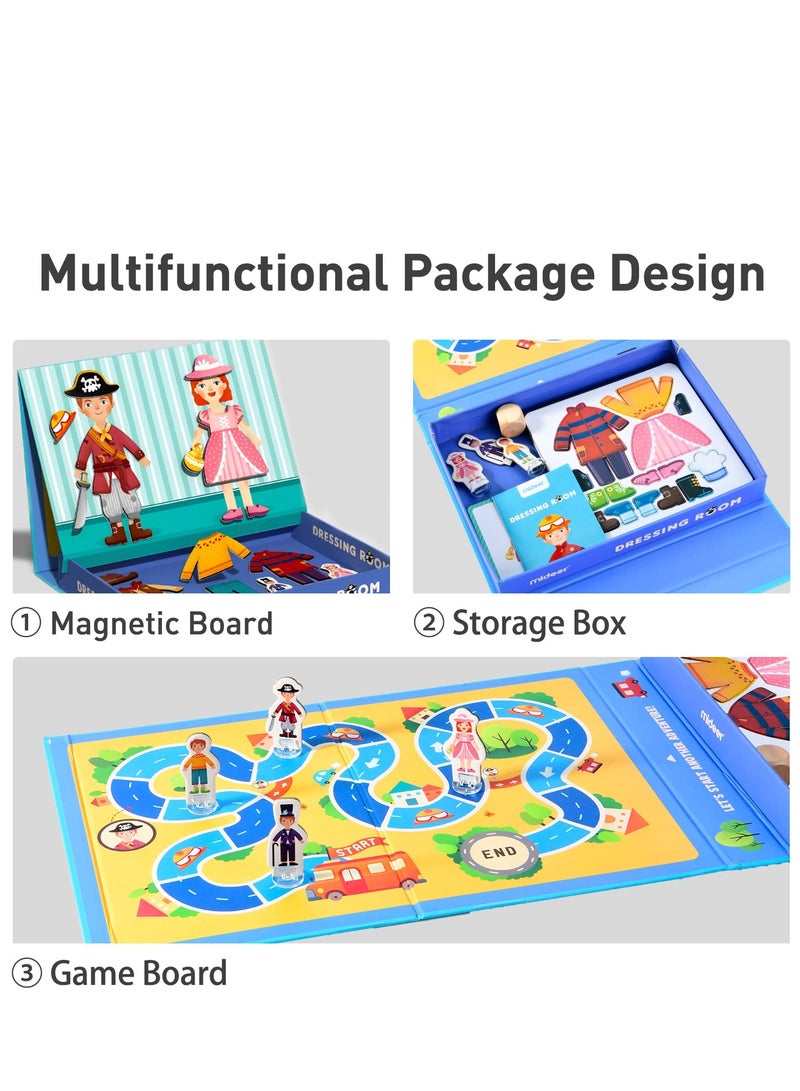 SYOSI Magnetic Toys, Board Games for Kids, Magnetic Puzzles Toys for Preschool Education, Mix and Match Costume Dress Up Pretend Play Set with Storage Case, Multifunctional Packing Design (50 pcs)  - Image 4
