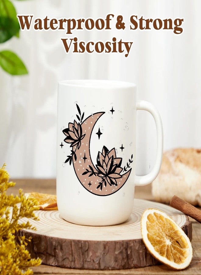 Tintnut Boho Geometry Permanent Adhesive Vinyl-10 Sheets 12"x 10" Pattern Self Adhesive Vinyl Boho Permanent Vinyl for Mugs - Image 5