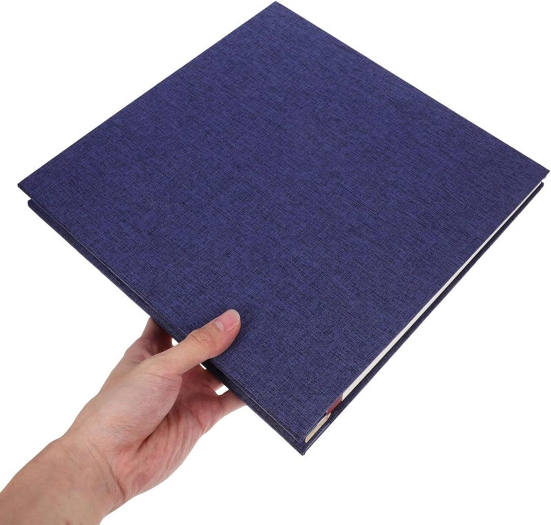 TOYANDONA Retro Blue Linen Self-adhesive 16-inch DIY Photo Album Large Capacity Family Picture Book for Scrapbooking and Memory Storage - Image 4