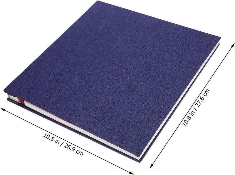 TOYANDONA Retro Blue Linen Self-adhesive 16-inch DIY Photo Album Large Capacity Family Picture Book for Scrapbooking and Memory Storage - Image 2