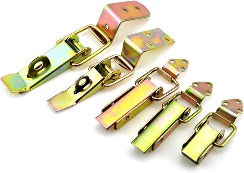 Spring Loaded Suitcase Chest Locking Hasp Hardware Box Toggle Latch Military Buckle 304 SUS 5pcs - Image 1