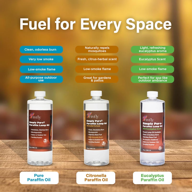 Firefly زيت مصباح بارافين خالي من الرائحة من فايرفلاي كوشير - بدون دخان، خالي تقريبًا من الرائحة، طويل الأمد - 32 أونصة - Image 5