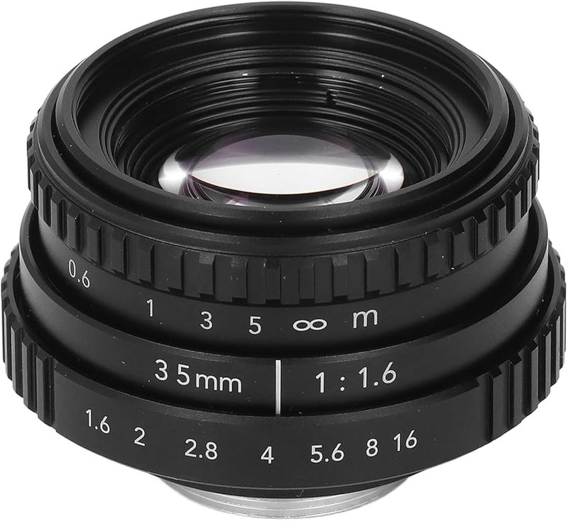 35 ملم F1.6 عدسة كاميرا التركيز اليدوي إطار من سبائك الألومنيوم مغلفة متعددة الطبقات - Image 1