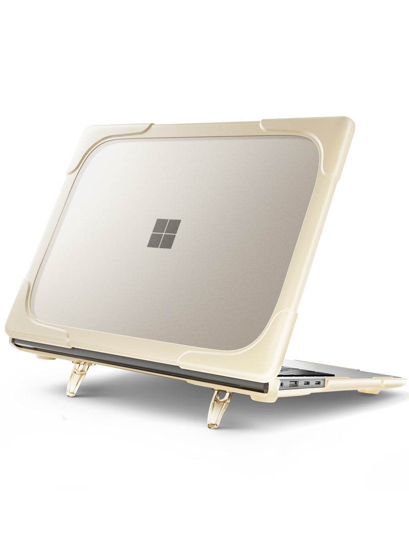 Compatible with Microsoft Surface Laptop 7 13.8 Inch 2024 (Model: 2036) Heavy Duty Case with Fold Kickstand - Shockproof Stylish  Durable Protective Cover