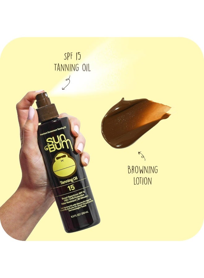Sun Bum لوشن تان من صن بوم وزيت تان SPF 15 نباتي وصديق للشعاب المرجانية (خالي من أوكتينوكسات وأوكسي بنزون) كريم وزيت تان مع الألوة فيرا - Image 3