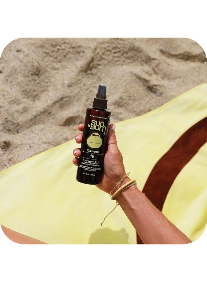 Sun Bum لوشن تان من صن بوم وزيت تان SPF 15 نباتي وصديق للشعاب المرجانية (خالي من أوكتينوكسات وأوكسي بنزون) كريم وزيت تان مع الألوة فيرا - Image 5