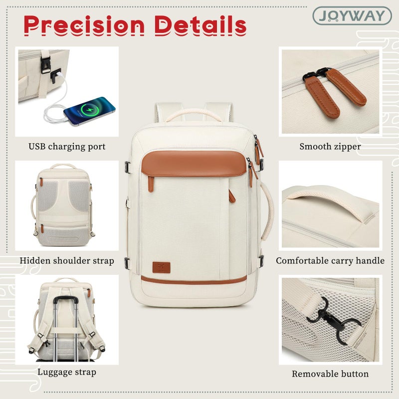 Joyway Expandable Carry on Luggage Sets Airline Approved, Lightweight Hard Shell 20 Inch Carry-on Suitcase with Spinner Wheels - Image 4