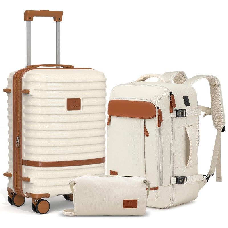 Joyway Expandable Carry on Luggage Sets Airline Approved, Lightweight Hard Shell 20 Inch Carry-on Suitcase with Spinner Wheels - Image 1