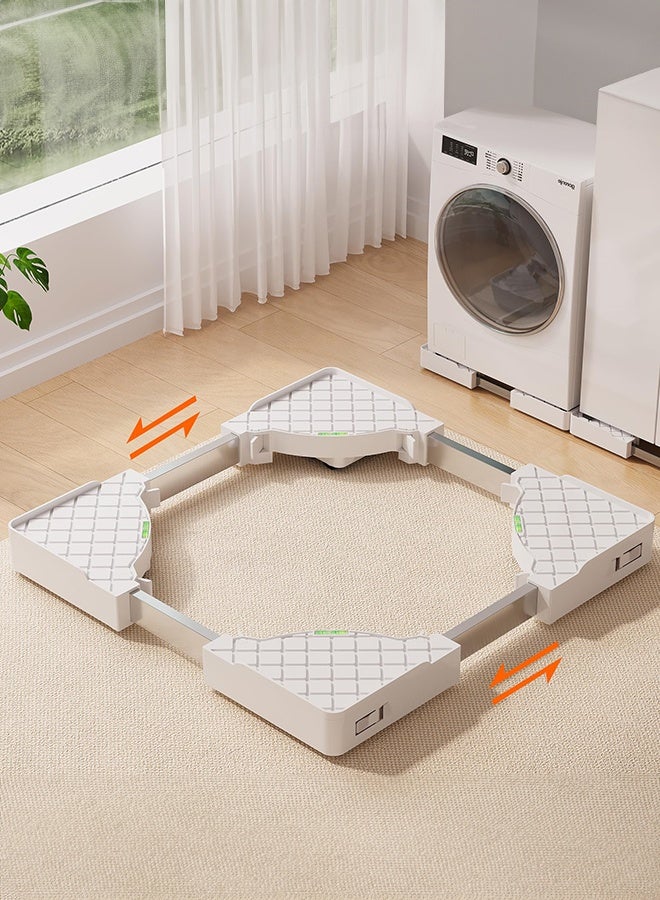 والالا حامل أسطواني قابل للتعديل للأجهزة الثقيلة مزود بـ 16 عجلة قفل صامتة وقاعدة متحركة مضادة للاهتزاز للغسالة والمجفف والثلاجة الصغيرة - Image 1