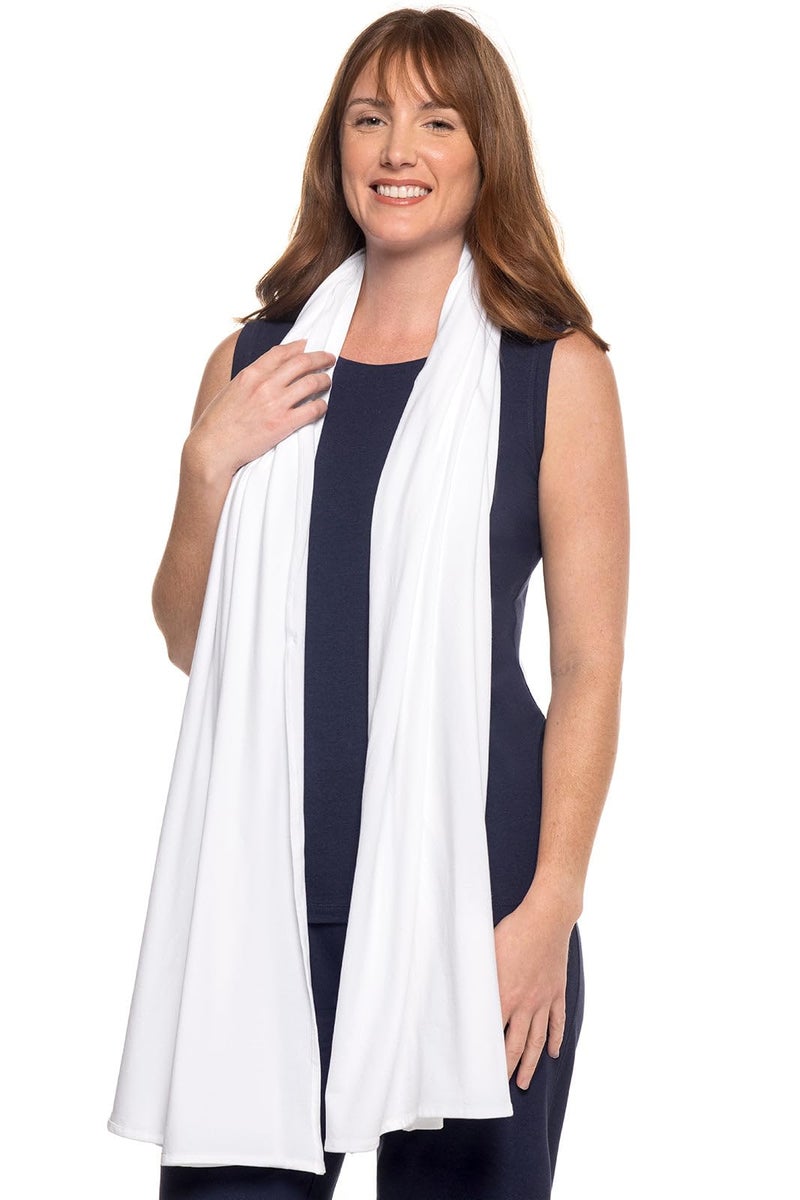 Coolibar Beach Shawl - UPF 50+ Sun Protection - Sanibel in White - Image 4