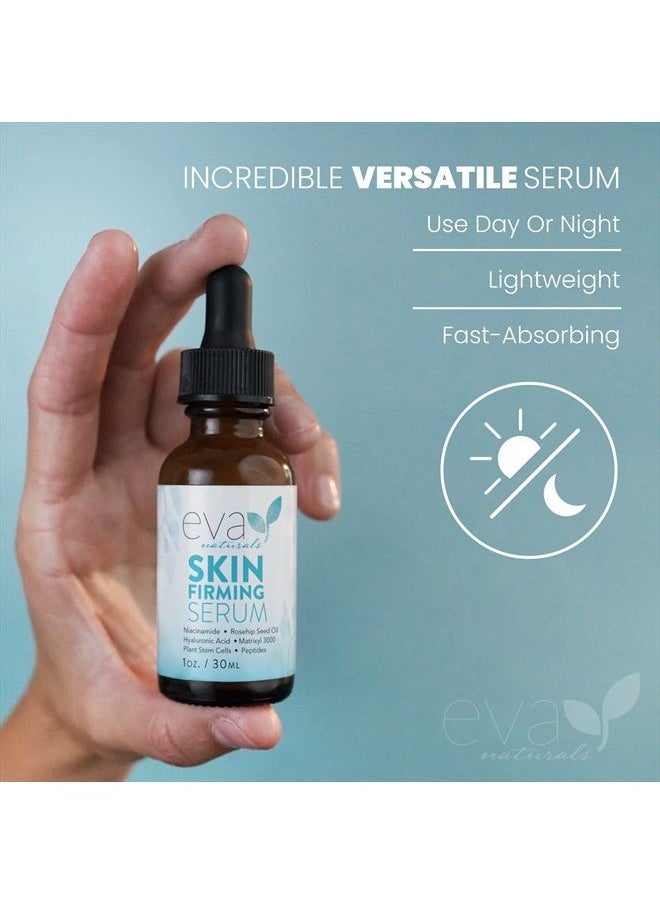 Eva Naturals - Skin Firming Serum - Niacinamide Serum for Face with Vitamin C and Hyaluronic Acid - Acne Serum for Face - Face Serum for Sensitive Skin and Acne - Skin Clearing Serum - Skin Serum for Firm Skin & Wri - Image 1