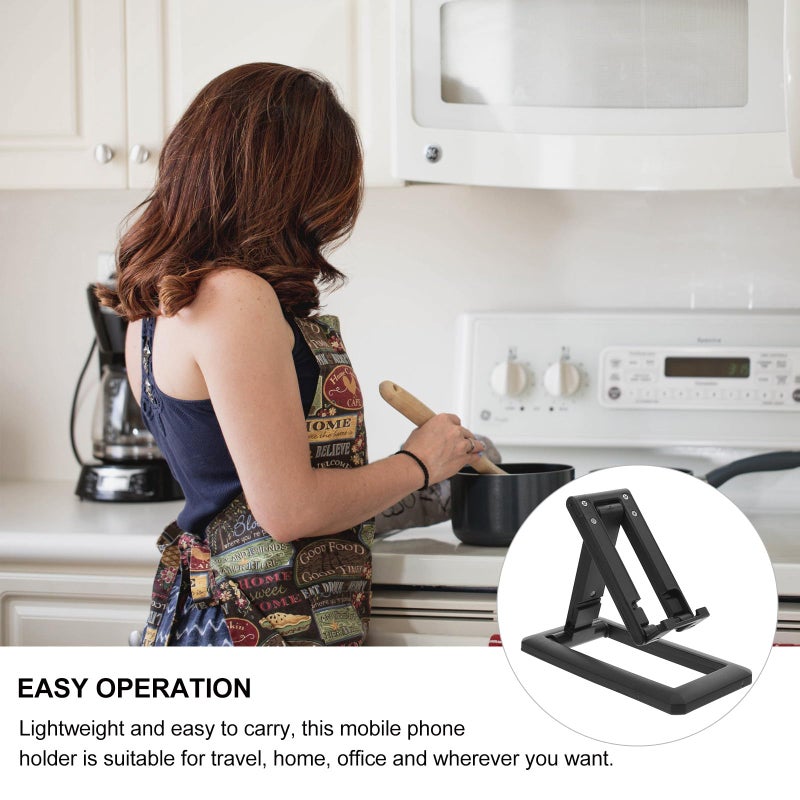 Foldable Adjustable Phone Stand Holder Black 3 Pack For Desktop Office Home Travel - Image 4