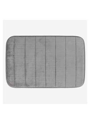 Tapate Bath Mat Memory Foam Soft Anti-Slip Bath Mat Machine Washable Water Absorbent Soft Foam Mat Non-Slip Absorbent Bathroom Rugs for Kitchen Bathroom Floors (Grey)