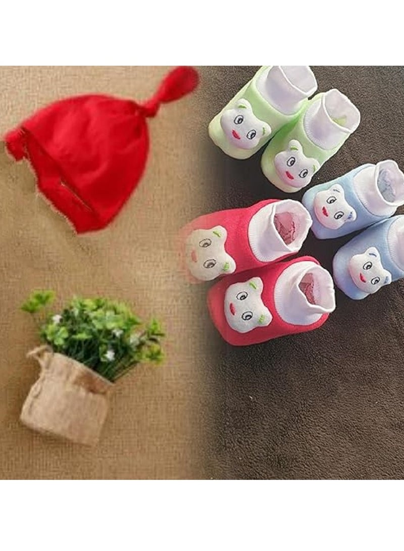 زوج جوارب بيبي مميز ومصمم بعناية للأطفال بألوان متعددة ألوان متعددة نابضة بالحيوية - Image 2
