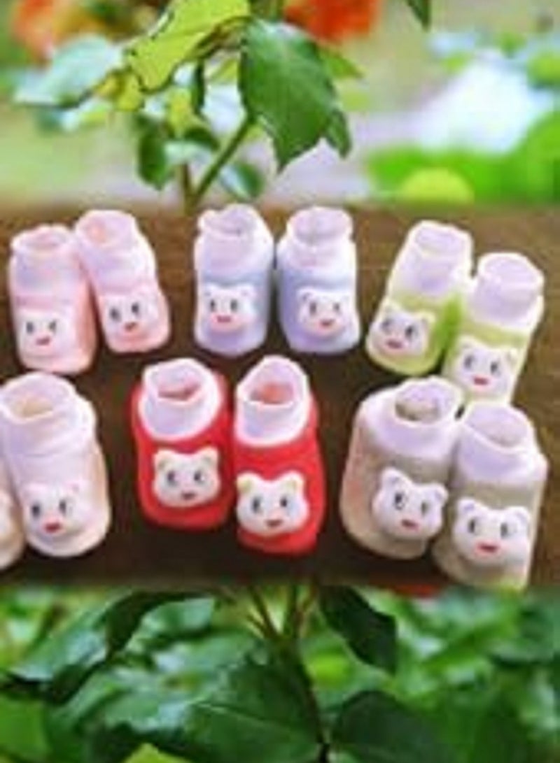 زوج جوارب بيبي مميز ومصمم بعناية للأطفال بألوان متعددة ألوان متعددة نابضة بالحيوية - Image 3