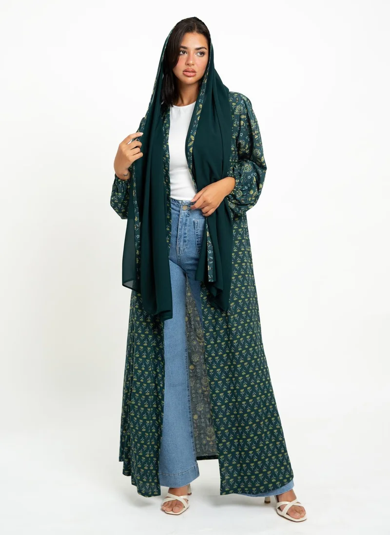 Kaafmeem Jade Ray A-Cut Abaya