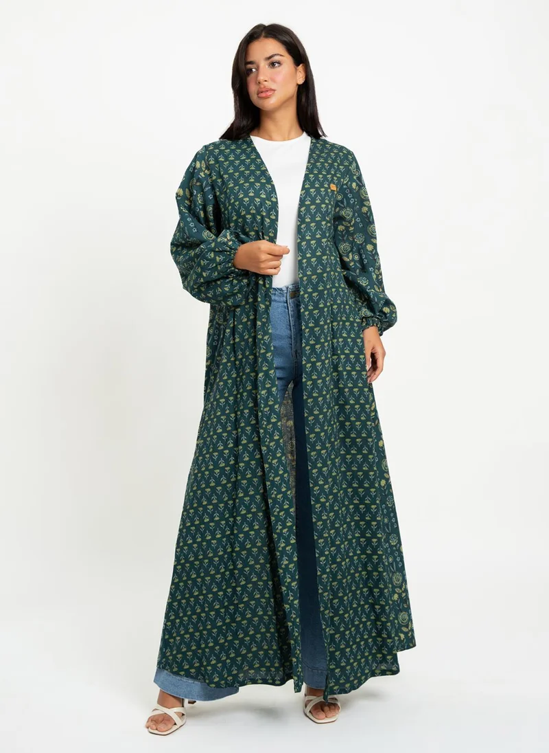 Kaafmeem Jade Ray A-Cut Abaya