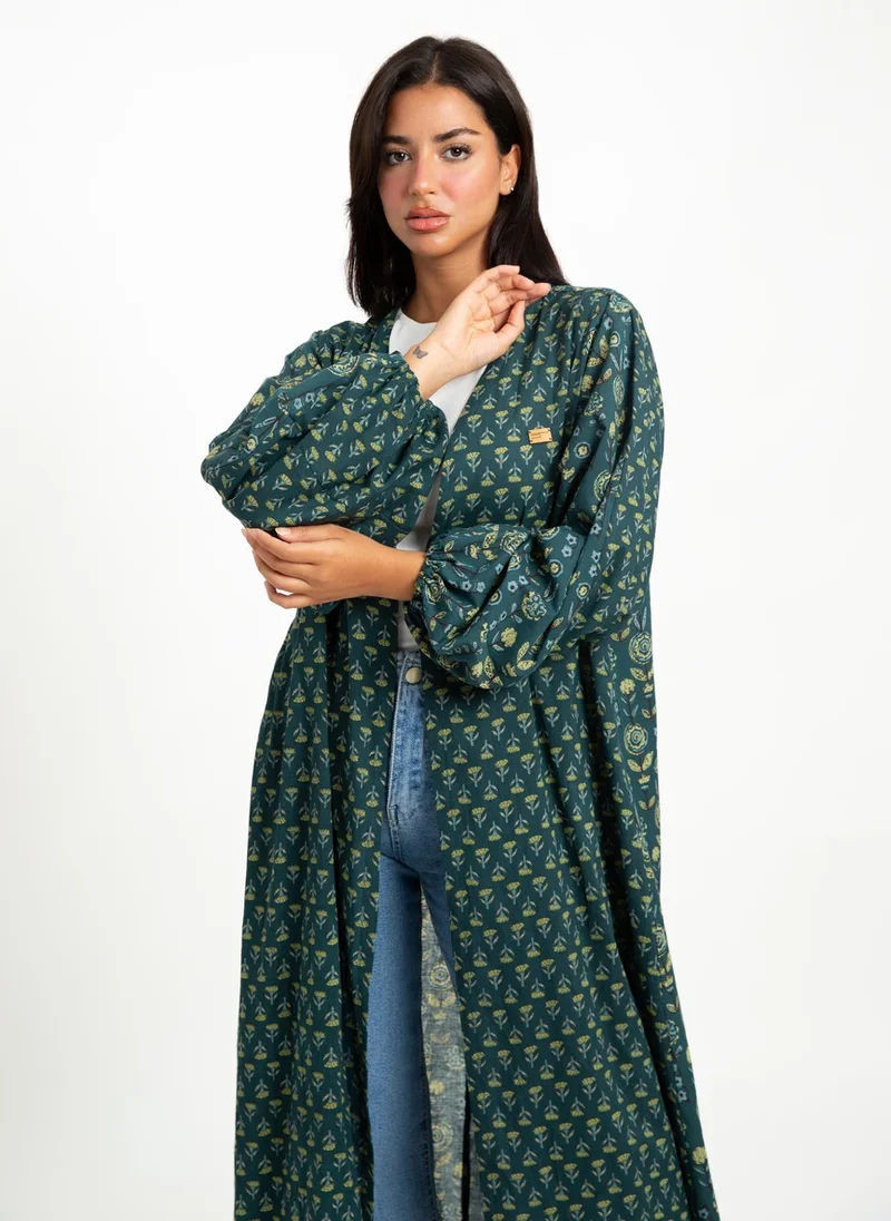 Kaafmeem Jade Ray A-Cut Abaya