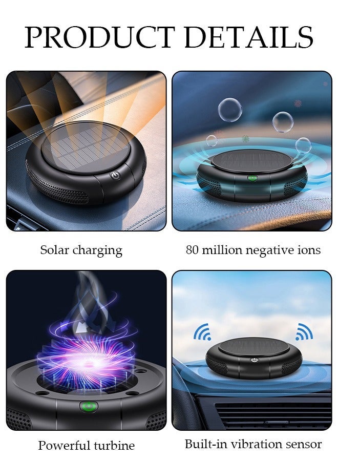 DUNISO Car Ionizer Air Purifier, USB Air Freshener, Portable Vehicle Air Purifier with USB Charging 2 Modes and 3 Speeds, Filters for Pollution, Odors, Gases, Car Fumes, Viruses, Great for Travel or  Commute - Image 4