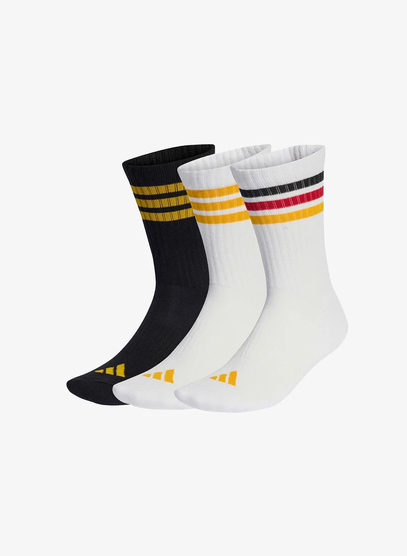 adidas ثلاث جوارب مبطنة بشعار الخطوط الثلاثة