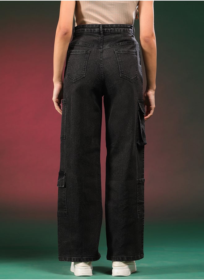 Kotty High Rise Straight Leg Cargo Jeans  - Image 2