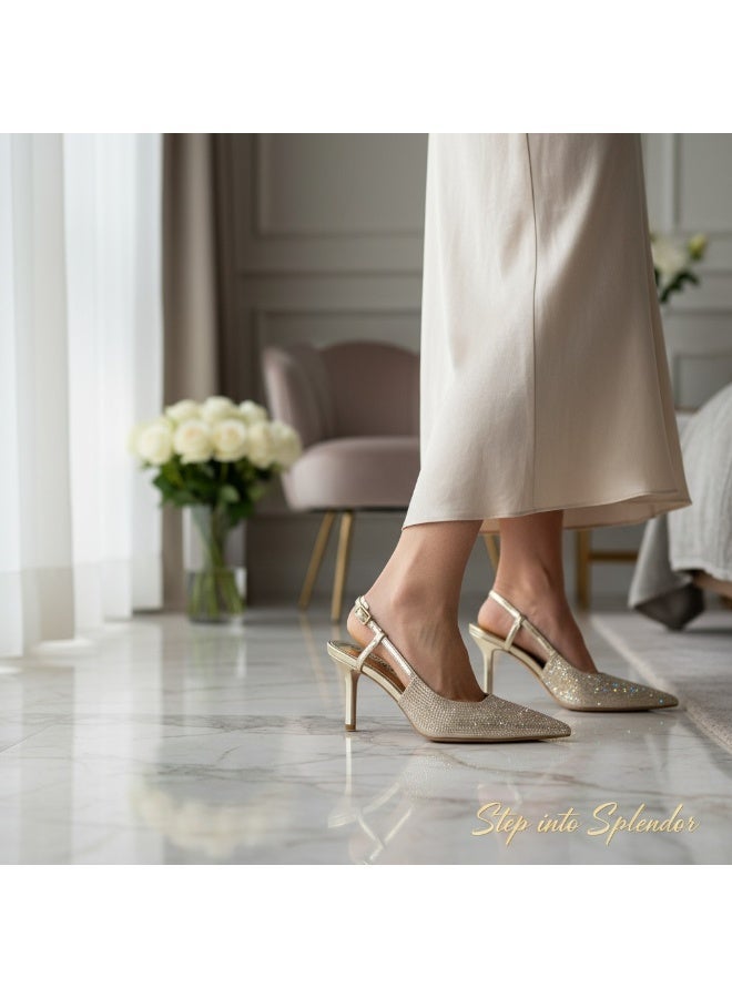 بيتر حذاء نسائي ذهبي - Image 1