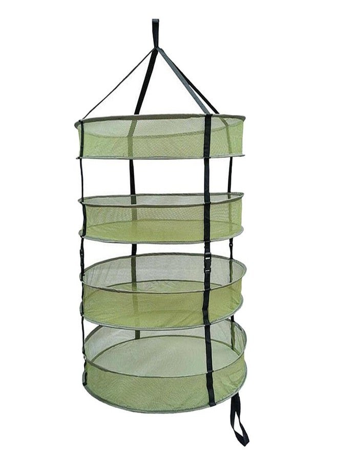 ATORSE 4 Layer 2Ft Hanging Mesh Herb Drying Rack Collapsible Green LightweightHome & Garden|Yard Garden & Outdoor Living|Gardening Supplies|Hydroponics & Seed Starting|Tents Tarps & Shelves - Image 1