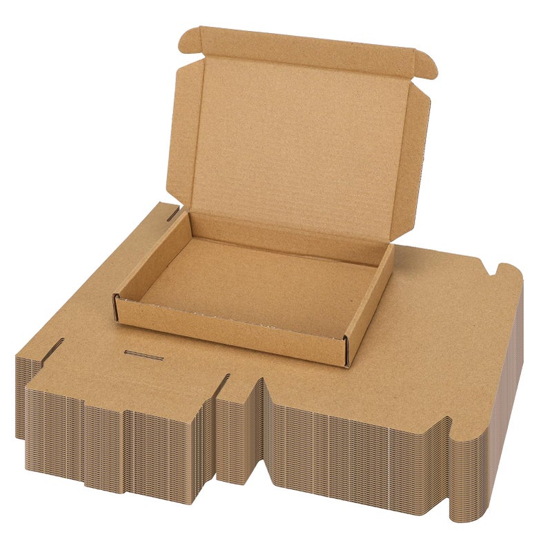PHAREGE 7x5x1 Inch Shipping Boxes 40 Pack Brown, Tab Lock Tuck Top Mailer Boxes for Packaging Small Business, Cardboard Gift Boxes for Wrapping Mailing Present - Image 1