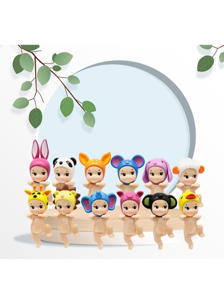 12pc Sonny Angele Blind Box hippers Animal Anime Figures Ornaments Dolls