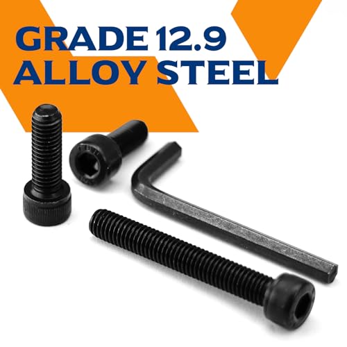 KONGKI M6-1.0 x 30mm Socket Head Cap Screws Bolts, Allen Drive, 12.9 Alloy Steel, Full Thread, Black Oxide, 20 PCS (with Hex Spanner) - Image 4