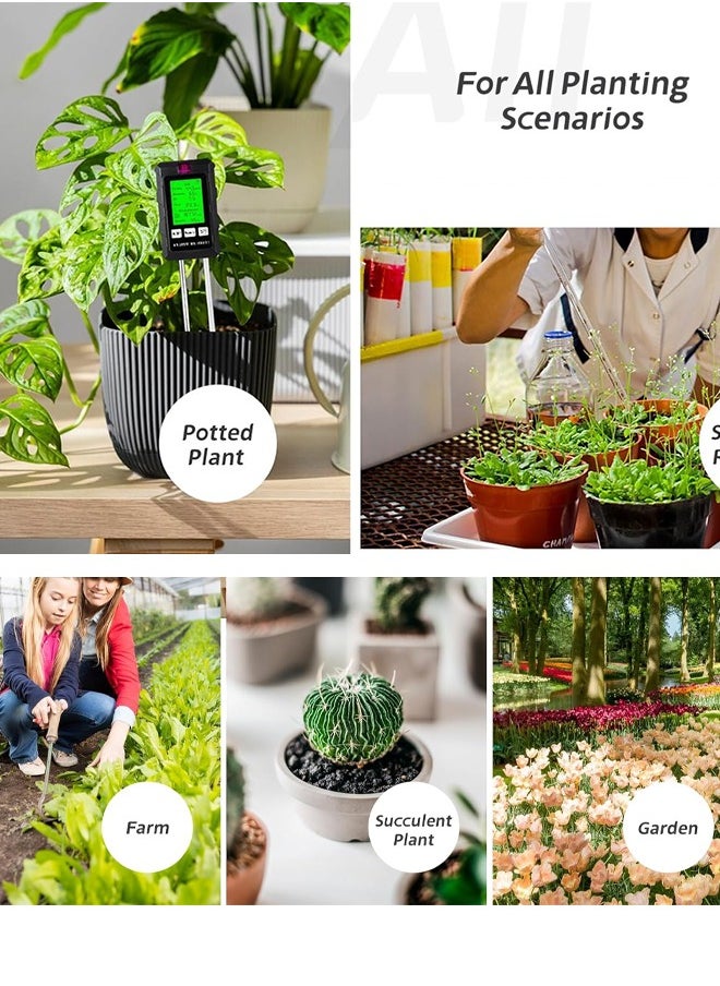 INKBIRD - Multifunctional Soil Meter Soil Detector Soil Monitor with LCD 6-in-1 Measures Soil Fertility/Moisture/Temperature/PH/Sunlight Intensity/Ambient Humidity Soil Tester for Indoor Outdoor Planting - Image 1