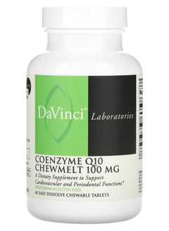 DaVinci Laboratories of Vermont Coenzyme Q10 Chewmelt 100 mg 60 Easy Dissolve Chewable Tablets 