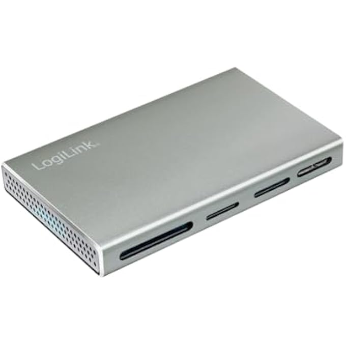Logilink USB 3.2 (GEN1) 5 IN 1 ALUMINIUM CARD READER FOR SD/SDHC/SDXC, MICROSD, MS, CF AND M2 - Image 1