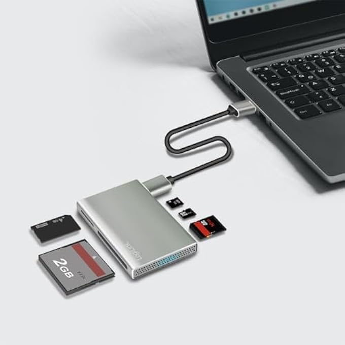 Logilink USB 3.2 (GEN1) 5 IN 1 ALUMINIUM CARD READER FOR SD/SDHC/SDXC, MICROSD, MS, CF AND M2 - Image 2
