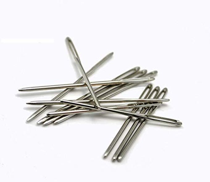 Fubeasi Z-Color 50pcs Big Eye Needles Blunt White 7cm Long Large Hole NOT Sharp Sewing Kniting Embroidery Tool Hand DIY Needlework Plus - Image 2