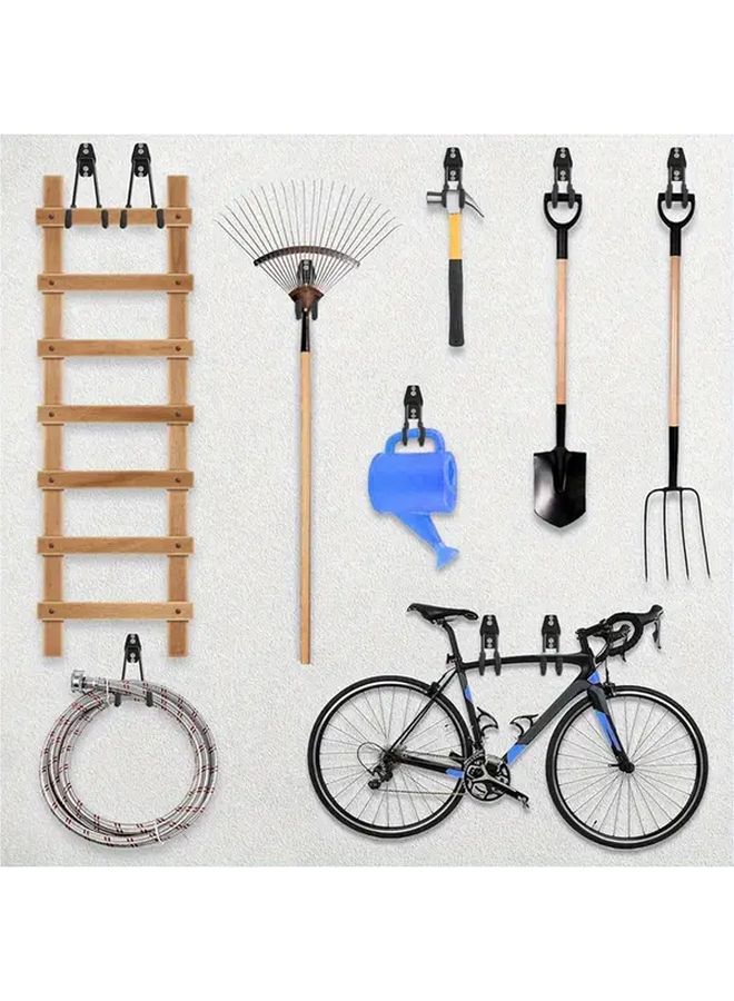 4 Pcs Heavy Duty Metal Tool Hooks Wall Mounted Garage Organizer For Ladder Bicycle - Image 3