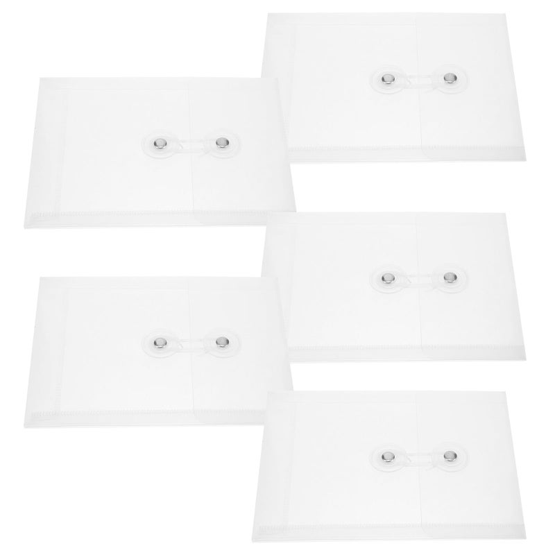 5Pcs A6 Document Protective File Bags Multipurpose Office Filing Storage Organizers Folders - Image 2