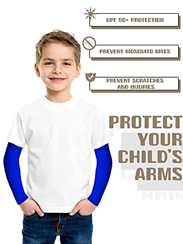 Geyoga 10 Pairs Kids Arm Sleeves Baseball Arm Sleeves Youth UV Protection Anti-slip Ice Silk Covers(Mixed Colors,４-8 Years) - Image 5