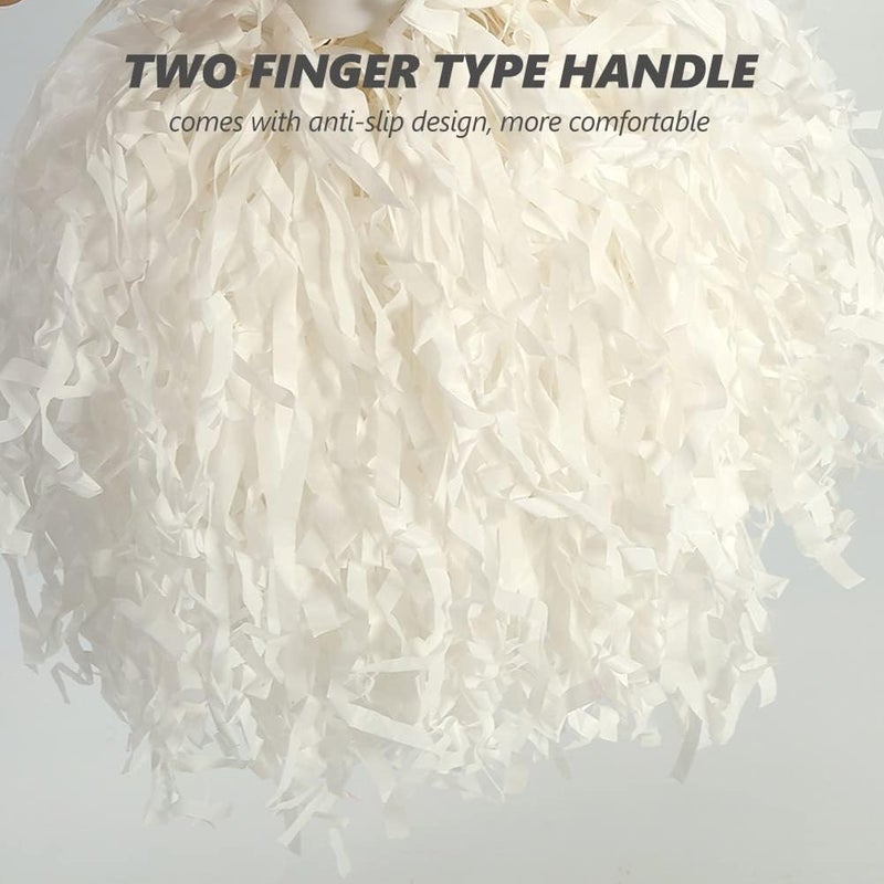 comfrt 2 Pcs Cheerleader Pom Poms Cheerleading Sport Party Dance Accessories, 8 Colors to Choose - Image 2