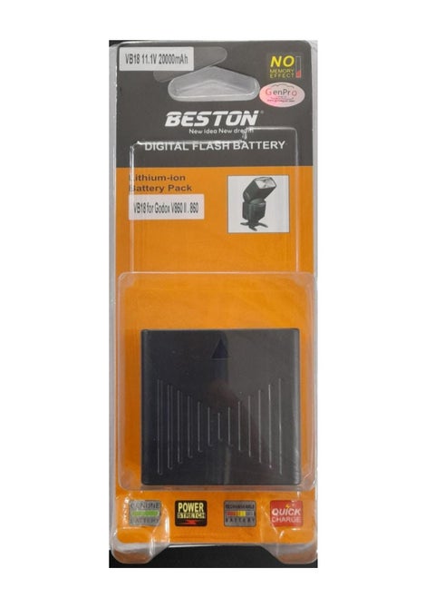 Beston VB-18 Battery for Godox V850II V860II Flash Speedlite (2000mAh, 11.1V)