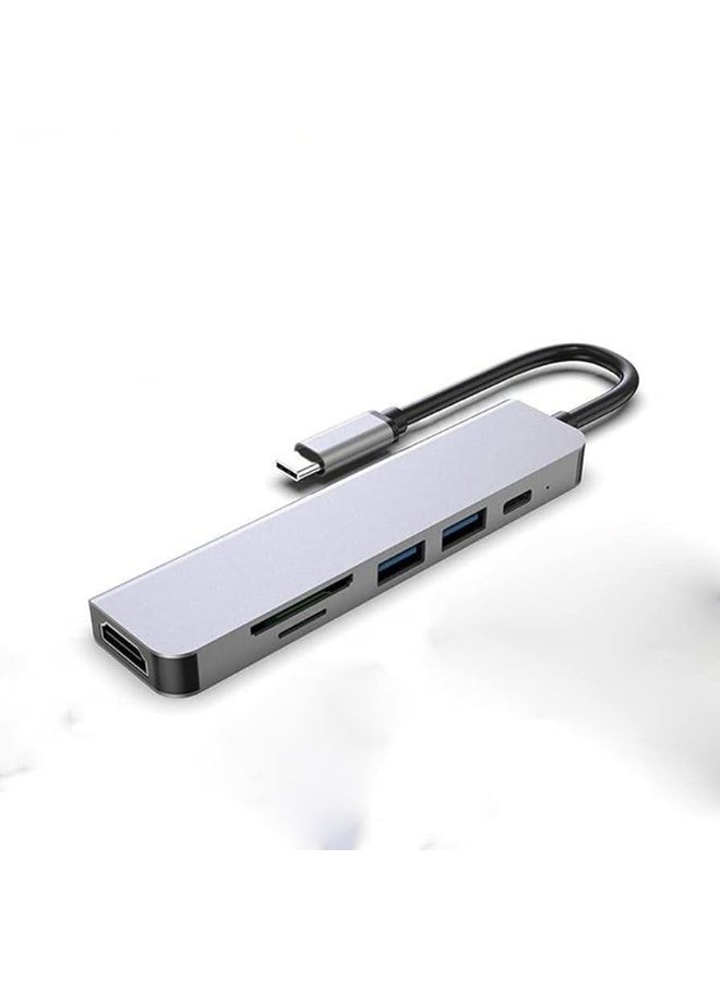 UA-10 6-in-1 USB-C Hub - 4K HDMI, USB 3.0 Ports, SD/microSD Slots, and 100W PD Charging