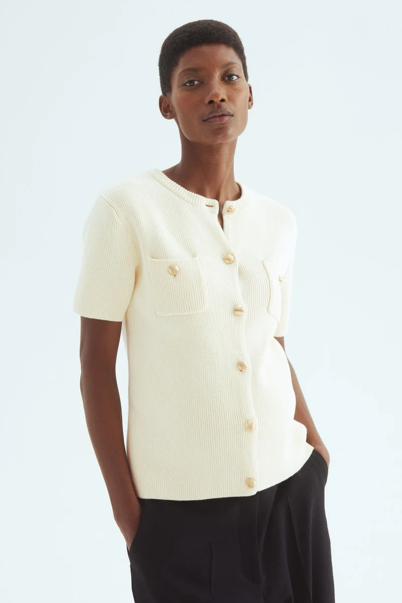 H&M MAMA Rib-knit cardigan