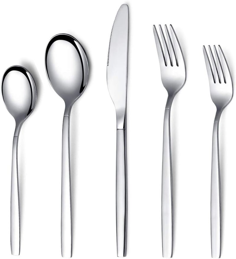 Berglander Flatware Set 40 Pieces Stainless Steel Flatware Set Silverware Set Service For 8 - Image 1