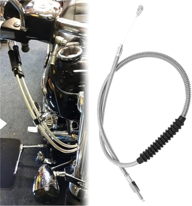 Vuzmode 110CM Braided Clutch Cable for Harley Motorcycles - Image 1
