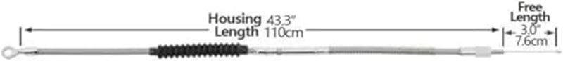 Vuzmode 110CM Braided Clutch Cable for Harley Motorcycles - Image 2