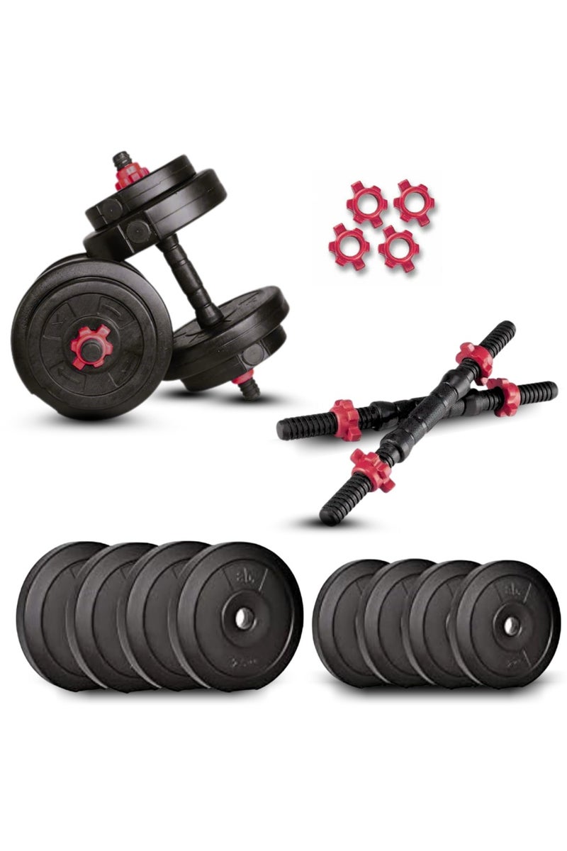 anythingbasic. Adjustable PVC Dumbbell Set of 12Kg |Material : Plastic, Sand and Cement | Fitness Kit for Men and Women - Image 1