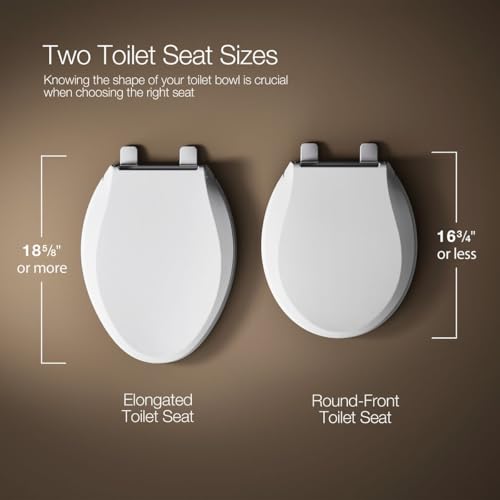 KOHLER K-10515-0 PureWarmth Heated Quiet-Close Round-Front, Soft Close Toilet Seat for Standard Toilets, Slow Close, White - Image 4
