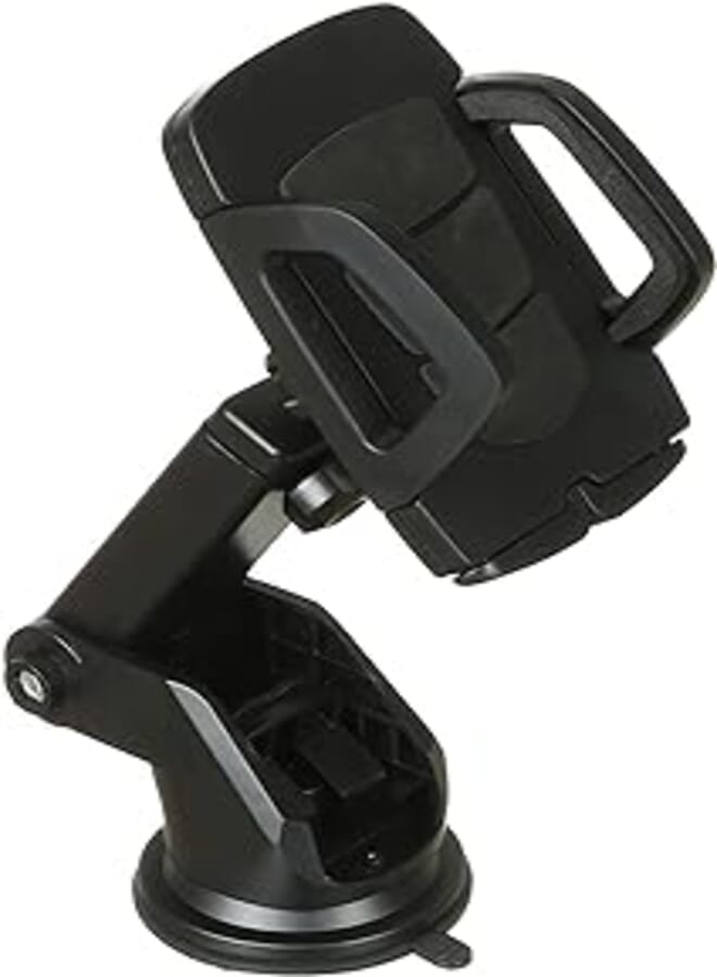 OR Car Phone Holder JS-029 2in1 for Dashboard/Windshield with 360° Rotation, Arms Height adjustable Stable fits all smartphones - Black