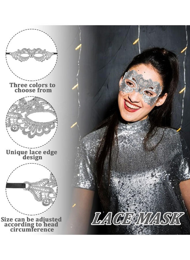 3 PCS Lace Masquerade Masquerade Masks, Party Decoration Masks, Holiday Dress Accessories - Image 3