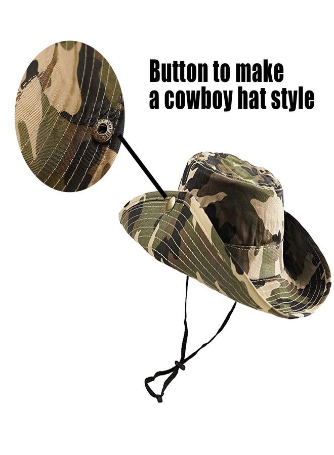 CaySep Kids-Boys-Summer-Outdoor-Camo-Fishing-Sun-Hat - UV-Protection-Bucket-Boonie-Hat for Hiking Beach 7-14 Years - Image 4